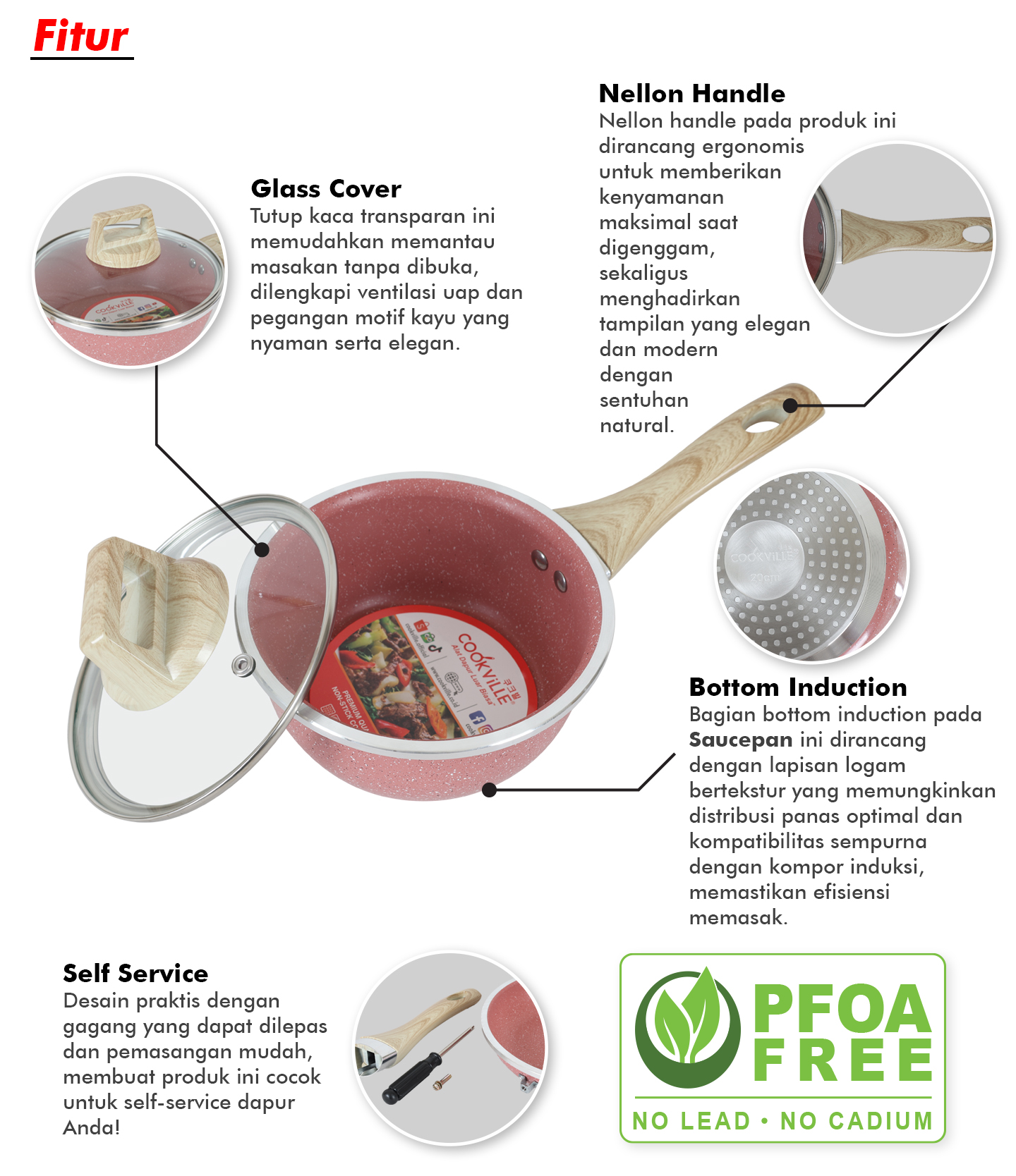 Amber Pink Saucepan
